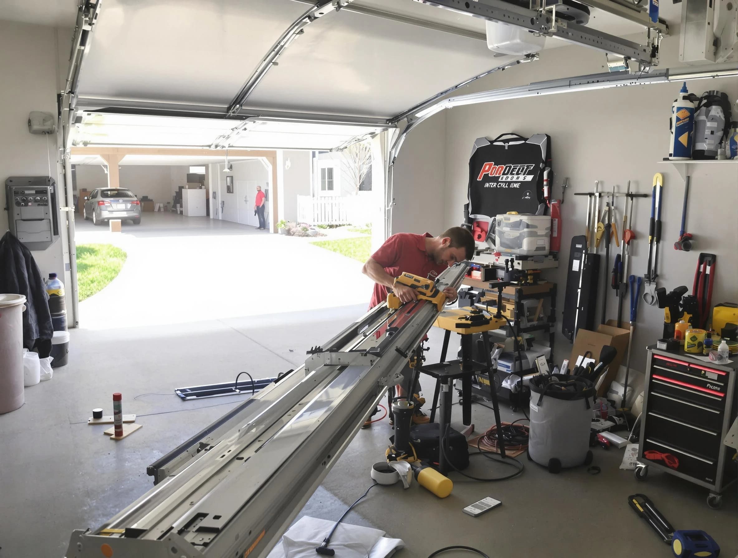 College Park Garage Door Repair expert performing track repair in College Park