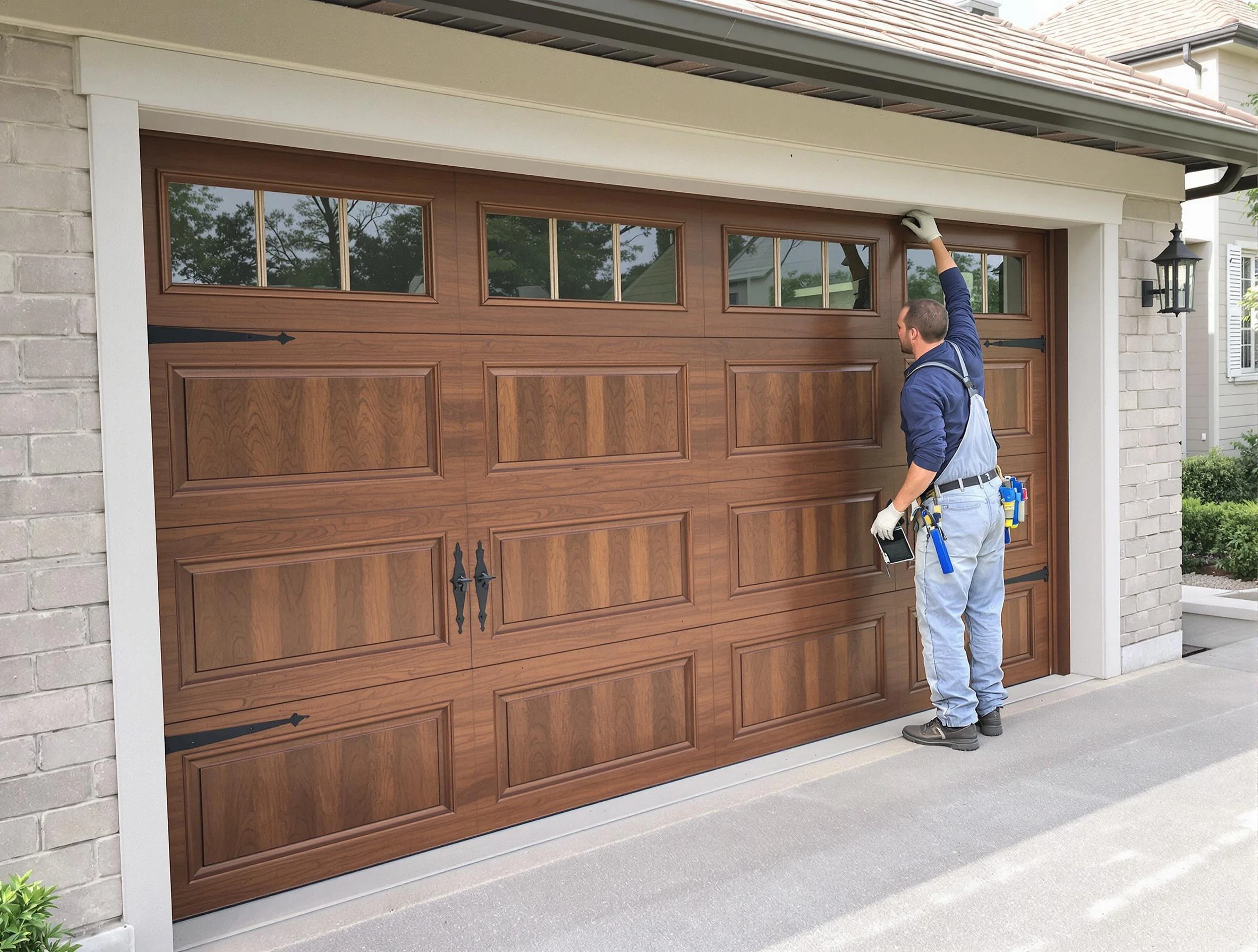 Custom garage door showcase by College Park Garage Door Repair in College Park