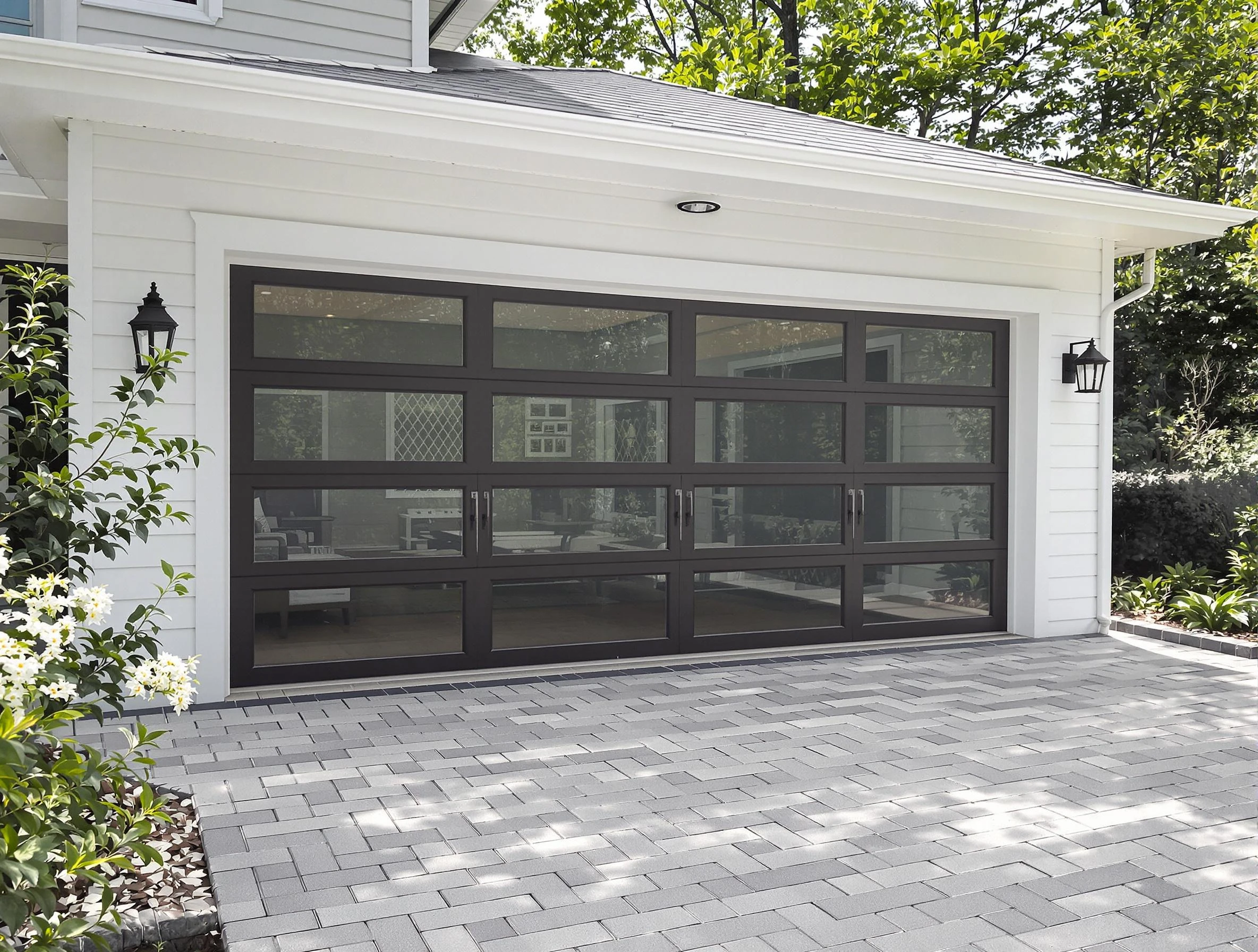 College Park Garage Door Repair design specialist presenting custom garage door options to College Park homeowner