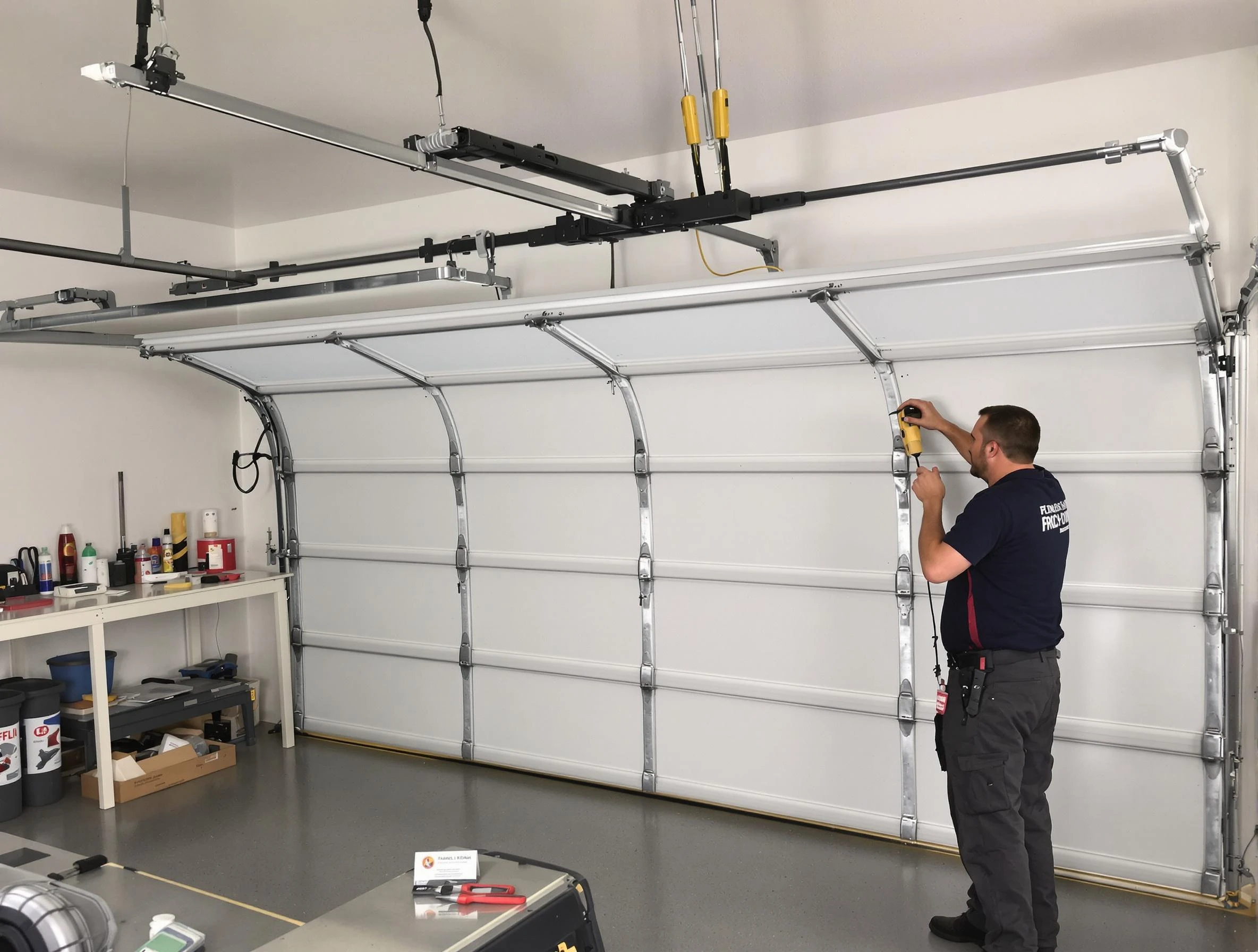 College Park Garage Door Repair certified technician performing overhead door system repair in College Park